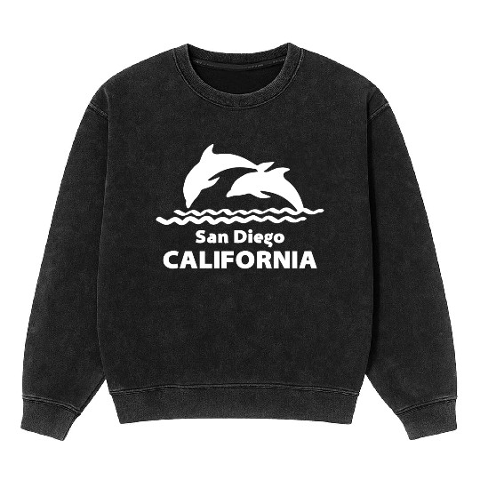 San Diego California Dolphins Souvenirs Gifts Mineral Wash Sweatshirts