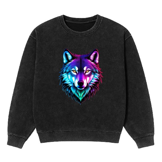 Alpha Wolf Mineral Wash Sweatshirts