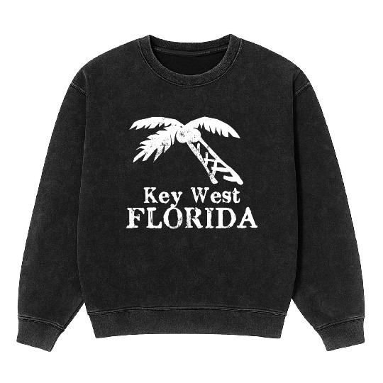 Key West Florida Palm Tree Souvenirs Gifts Mineral Wash Sweatshirts