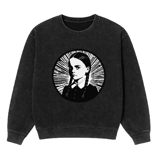 Wednesday Addams Mineral Wash Sweatshirts