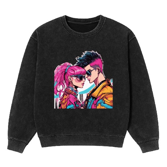 Y2K Fashion Mineral Wash Sweatshirts