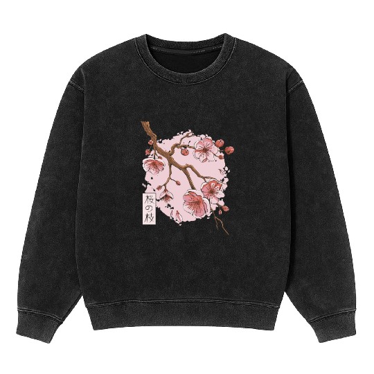 Springtime Sakura Serenity Mineral Wash Sweatshirts