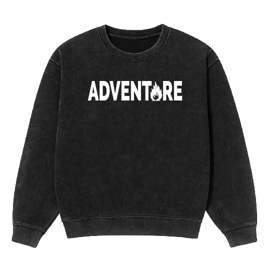Adventure typographic artsy Mineral Wash Sweatshirts