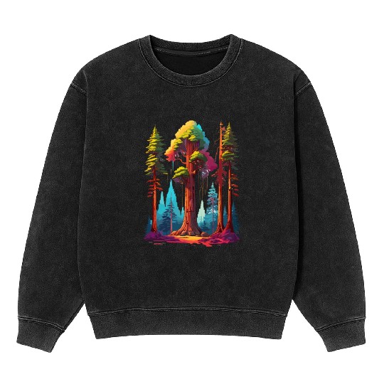 Redwood Forest - For Nature Lovers Mineral Wash Sweatshirts