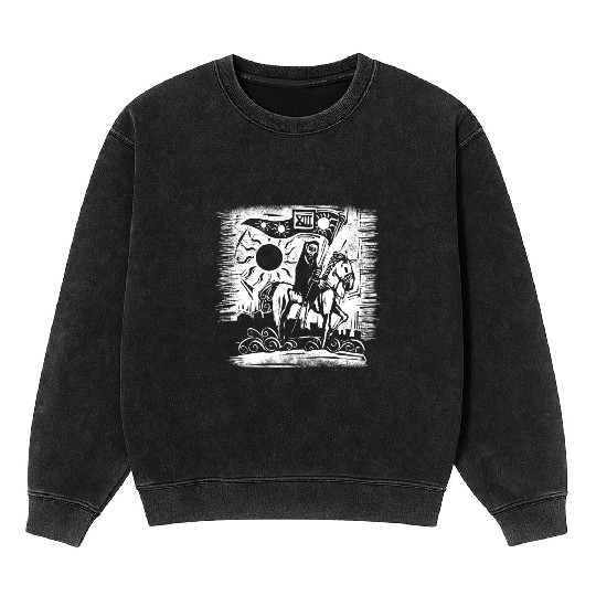 Tarot Death Card Blackcraft Mineral Wash Sweatshirts