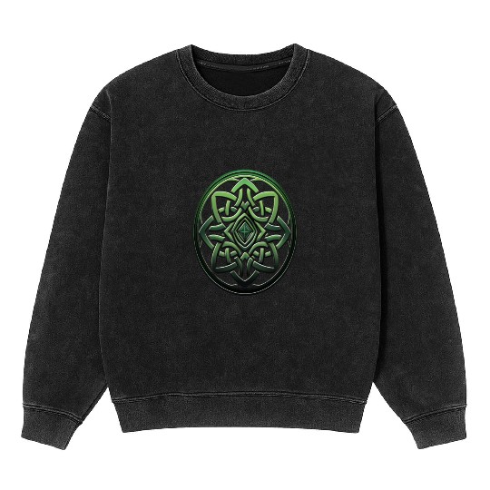 St Patricks Day Celtic Knot Irish Scottish Symbol Mineral Wash Sweatshirts