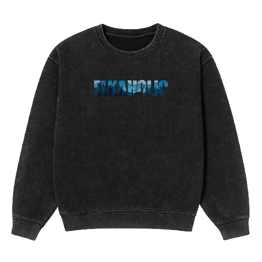 Elk Hunting Elkaholic Hunters Mineral Wash Sweatshirts