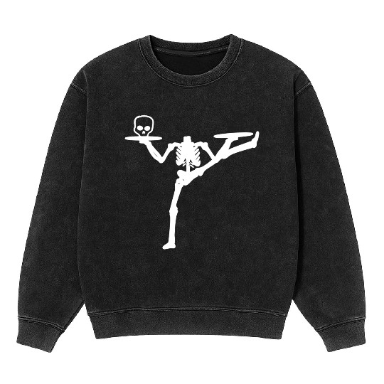Dancing Skeleton Street Dancer Gift Mineral Wash Sweatshirts