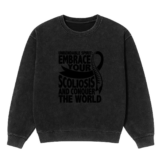 Unbendable rit Embrace Your Scoliosis Warrior Mineral Wash Sweatshirts