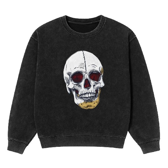 Skull streetwear revolution Mineral Wash Sweatshirts