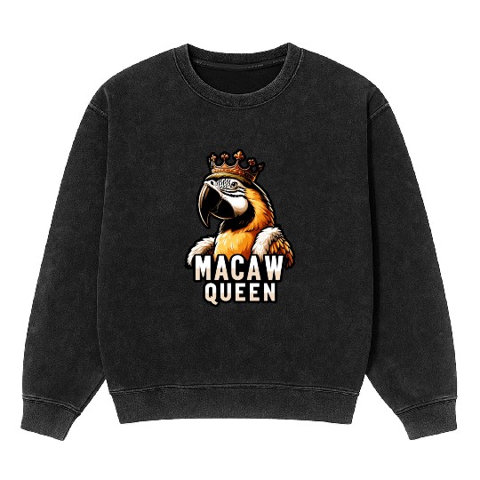 Blue Gold Macaw Ornithologist Macaw Queen Mineral Wash Sweatshirts