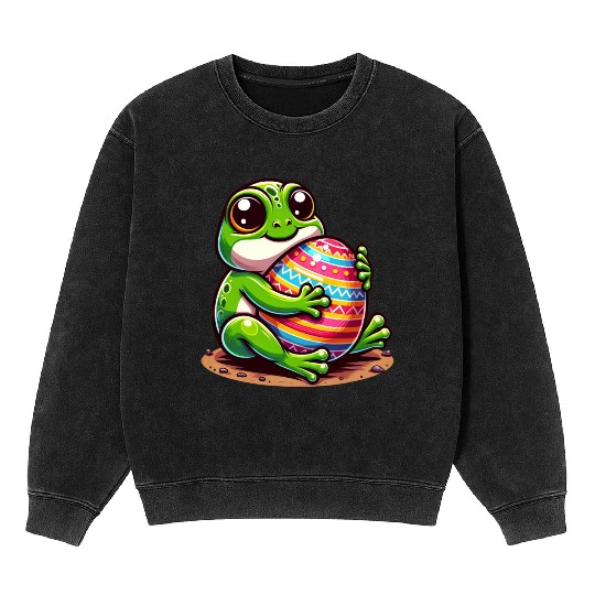 Easter Frog: Loving Embrace Mineral Wash Sweatshirts