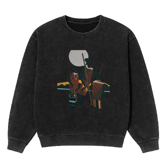 African Art, Tribal Men, Ethnic art, Gift For All Mineral Wash Sweatshirts