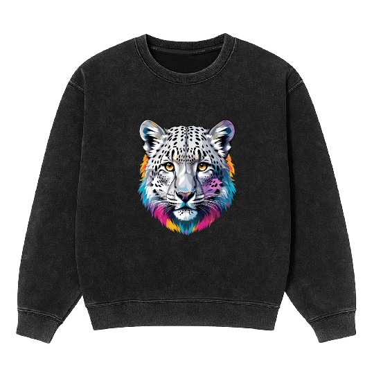 Snow Leopard Mineral Wash Sweatshirts