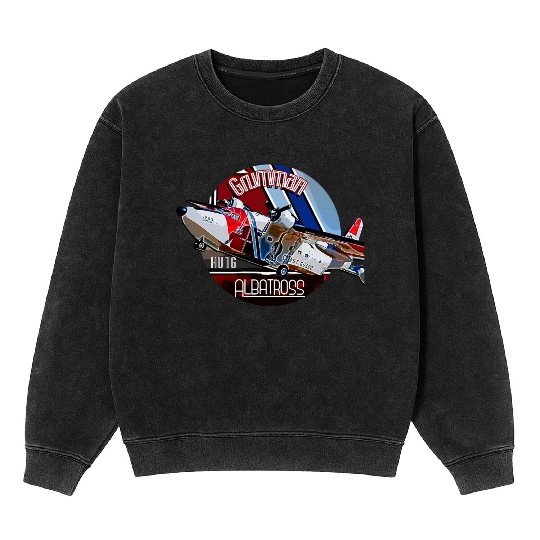 Grumman HU-16 Albatross Coast Guard Aircraft Mineral Wash Sweatshirts