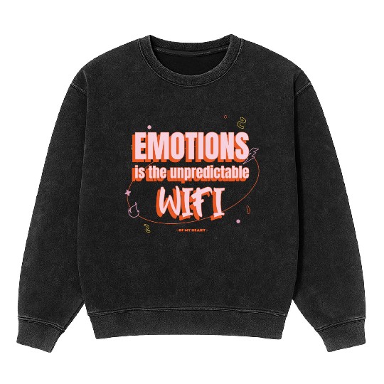 Emotion Wi-Fi: Mental Health Awareness Mineral Wash Sweatshirts