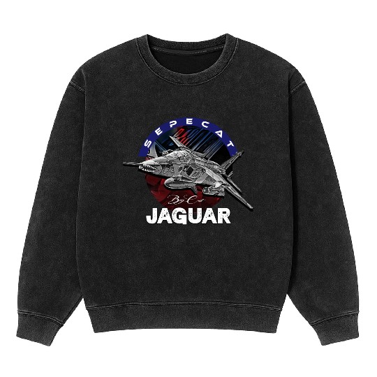 Sepecat Jaguar British-French Fighterjet Military Mineral Wash Sweatshirts