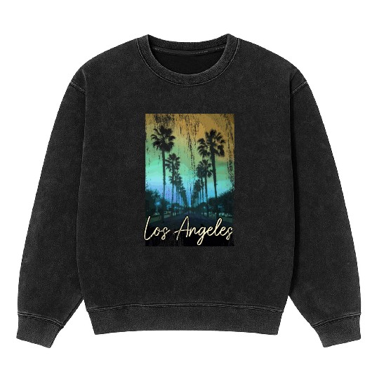 Los Angeles California LA Gift Mineral Wash Sweatshirts