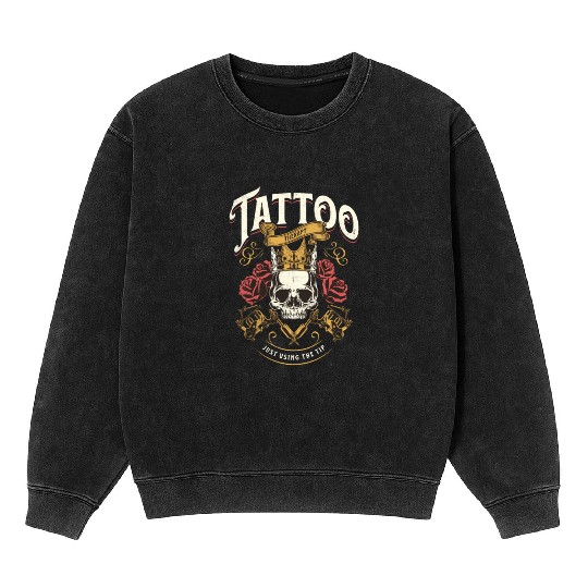 Tattoo Therapy Just Using The Tip Mineral Wash Sweatshirts