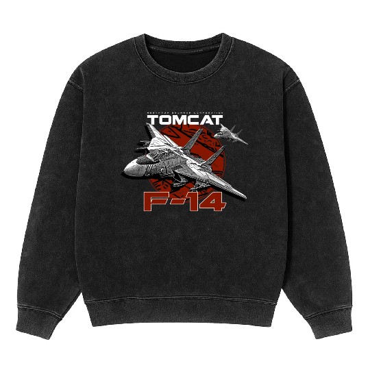 F-14 Tomcat Fighterjet Mineral Wash Sweatshirts