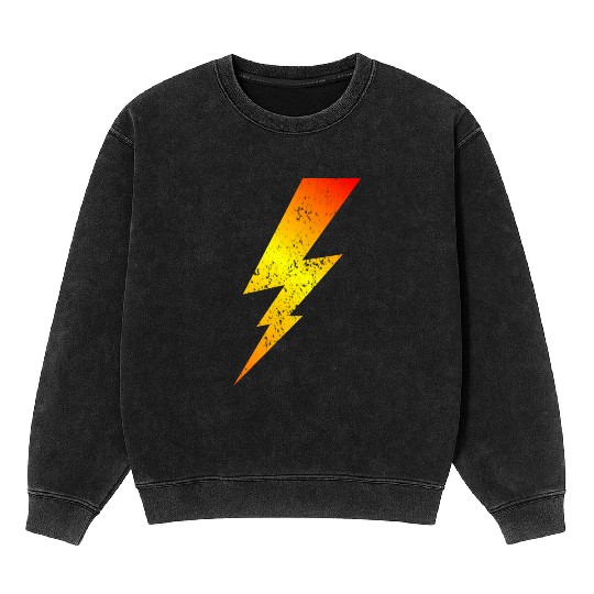 Fire Bolt Lightning | Bolt Graphic Mineral Wash Sweatshirts