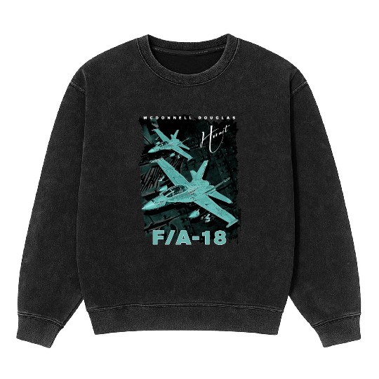 F18 Hornet Us Air Force Fighterjet Mineral Wash Sweatshirts