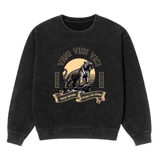 Veni Vidi Vici Wild Tiger Mineral Wash Sweatshirts