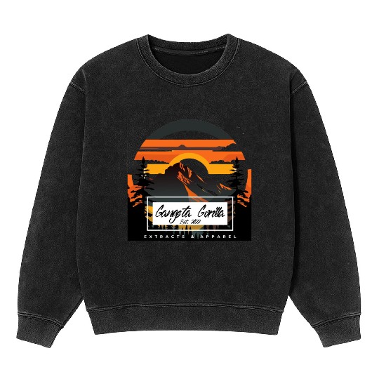 Gangsta Gorilla-Nature Mineral Wash Sweatshirts