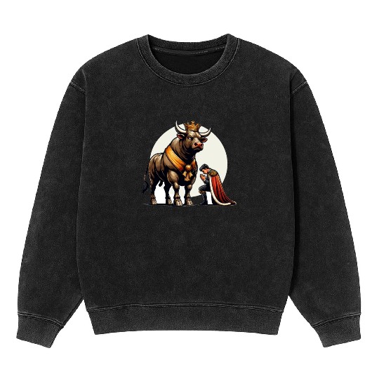 Rodeo Bull Riding Livestock Show Farmer Cattle Mineral Wash Sweatshirts