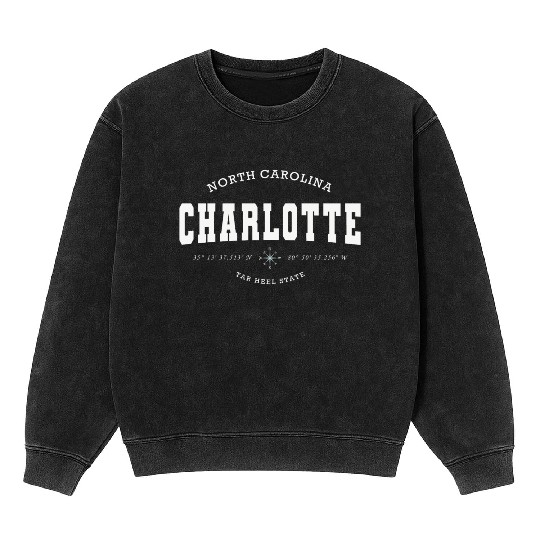 Charlotte (NC) USA Mineral Wash Sweatshirts