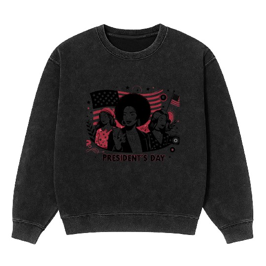 history of us presidents day Mineral Wash Sweatshirts