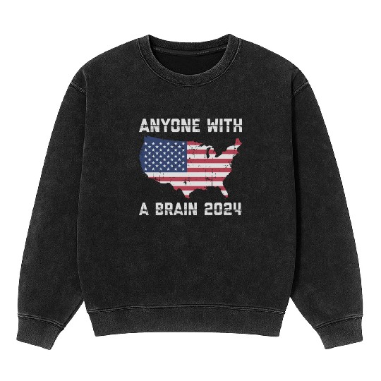 2024 Brain Vote Democracy Anti-Trump Mineral Wash Sweatshirts