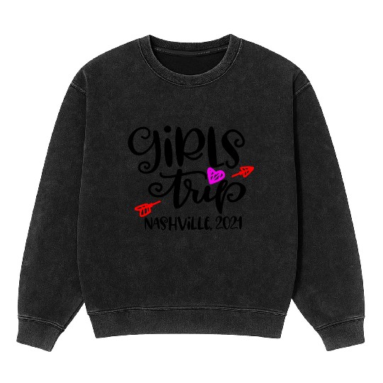 Bachelorette Party Girls Girls Mineral Wash Sweatshirts