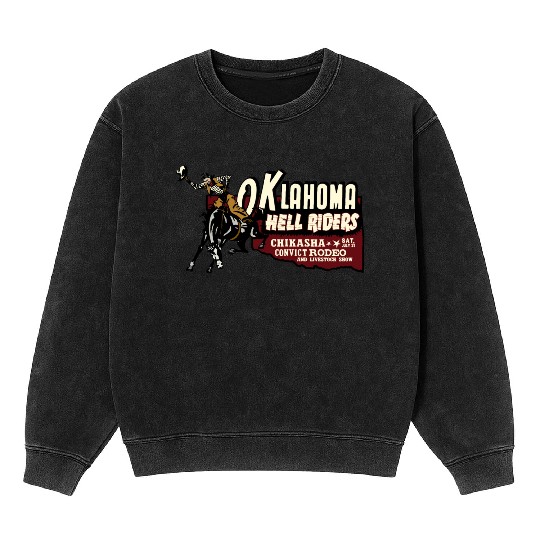 Vintage Convict Rodeo Oklahoma Mineral Wash Sweatshirts