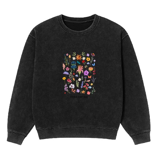 Stay Wild Flower Child Mineral Wash Sweatshirts