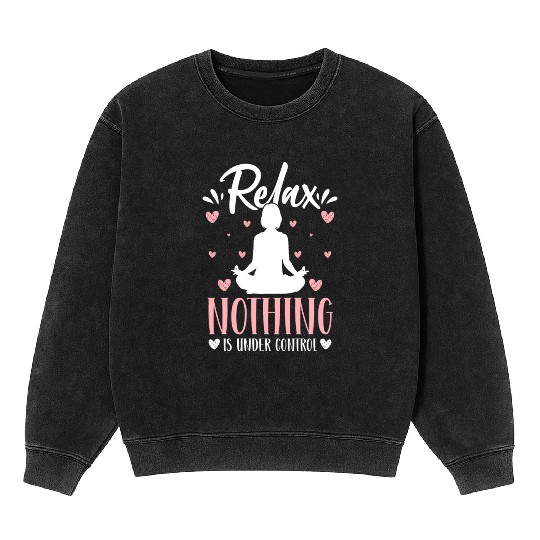 Yoga Spirit Buddha Enlightenment Mineral Wash Sweatshirts