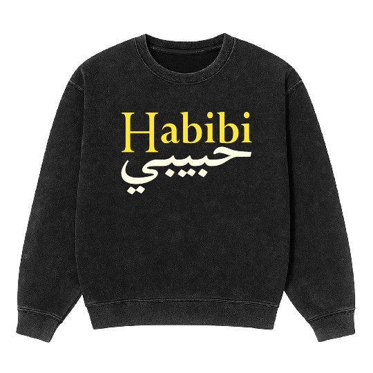 Habibi ("My love" in Arabic and English) Mineral Wash Sweatshirts