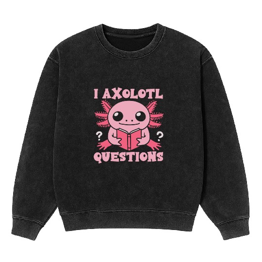 Axolotl Questions Mineral Wash Sweatshirts