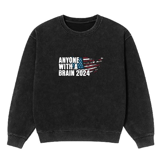 2024 Brain Vote Democracy Anti-Trump Mineral Wash Sweatshirts