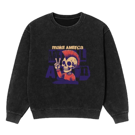 Metal Revival American Spirit Mineral Wash Sweatshirts