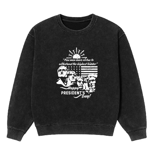 Presidents Day USA Mineral Wash Sweatshirts