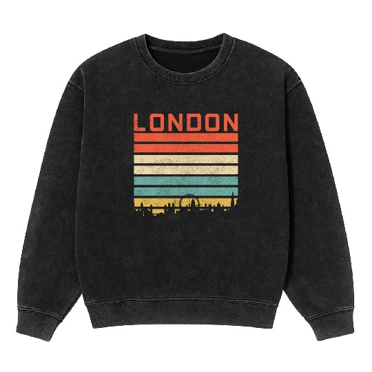 London England UK Souvenir Gift Mineral Wash Sweatshirts