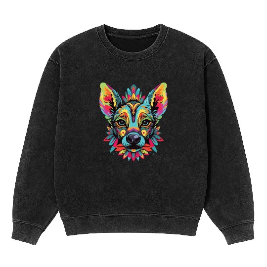 Watercolor Colorful Peruvian Inca Orchid Mineral Wash Sweatshirts