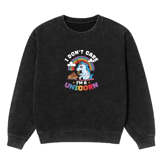 Unicorn Care I'm A Unicorn Mineral Wash Sweatshirts