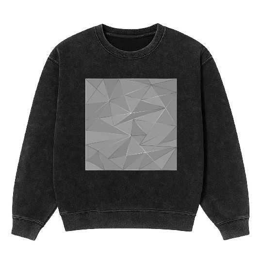 Grey silver low poly abstract background Mineral Wash Sweatshirts