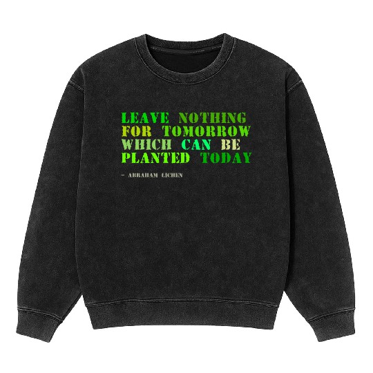 Plant sayings fake abraham lincoln quote Mineral Wash Sweatshirts