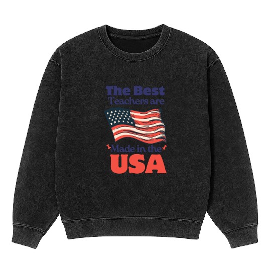 Teacher Appreciation Gift for 4th of July Mineral Wash Sweatshirts