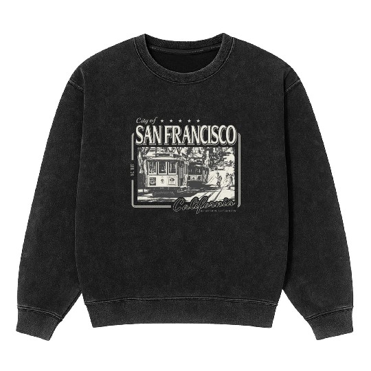 SAN FRANCISCO CALIFORNIA POWELL STREET Mineral Wash Sweatshirts