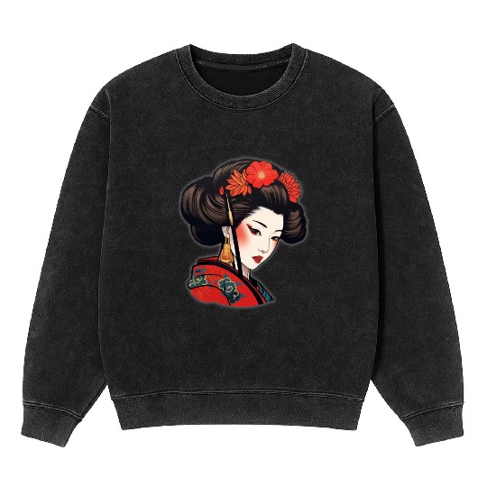Beautiful Girl from Japan Mineral Wash Sweatshirts