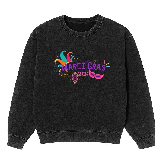 Design Mardi Gras Mineral Wash Sweatshirts